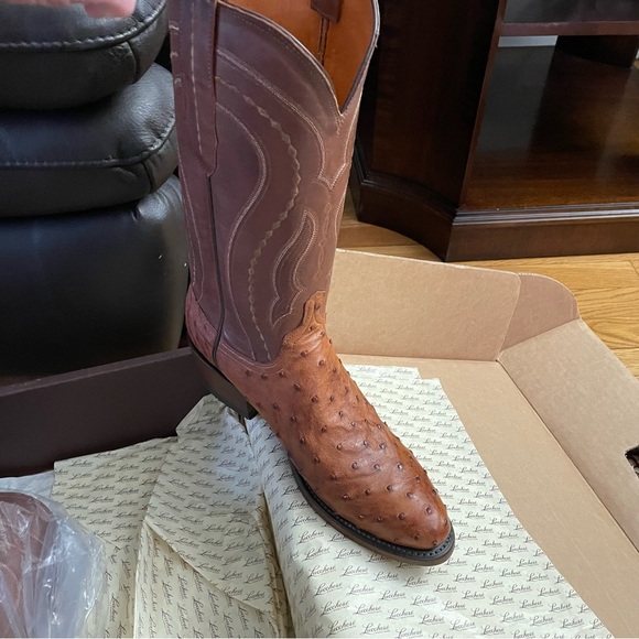SOLD - NEW!!!  Lucchese Ostrich Boots - Men’s 8.5 - Picture 10 of 11